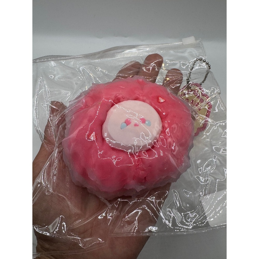 Taba Squishy Pink Donut Kawaii Slow Rising Stress Toy Angaga Tag New